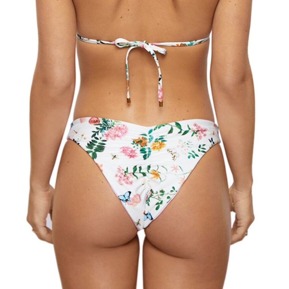 NWT [PQ Swim] Mari Reversible Floral/Pink High Cut Swimsuit Bottoms Women's Sz L - Picture 4 of 10